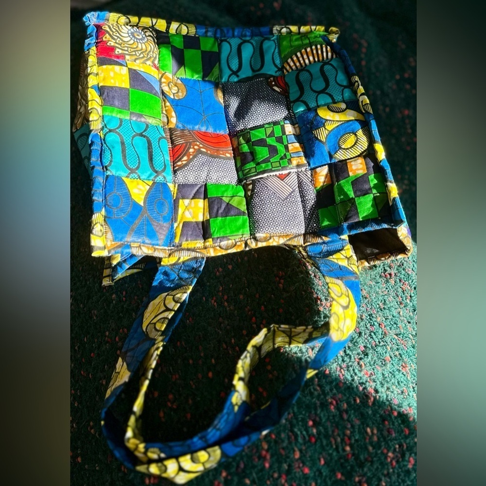 ‼️RARE‼️🎸🎸🔥NWOT🔥Botswana Made Patchwork Large Tote